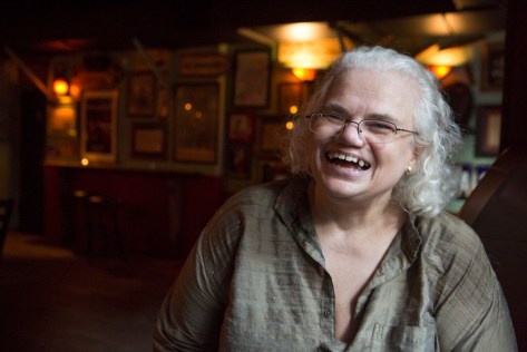 Leda Grasso tells the story of the intercession of Mary in meeting her husband. Photo © Cheryl Nemazie.