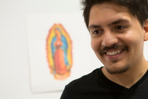 Artist Edgar Reyes and his take on Our Lady of Guadalupe.